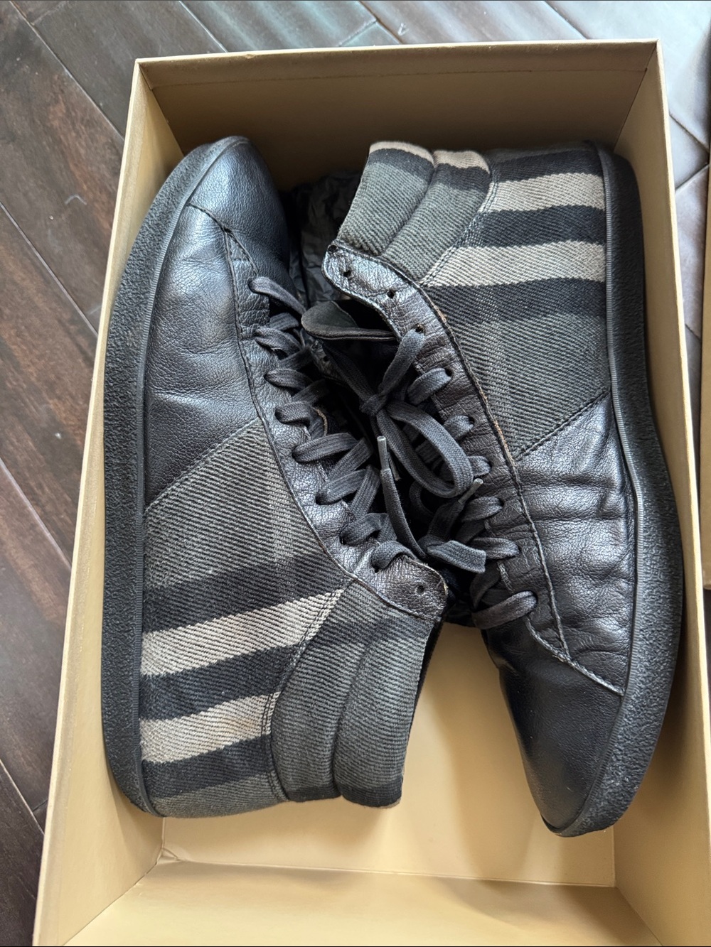 Burberry Check High Top Sneakers Size：44 - Picture 12 of 13